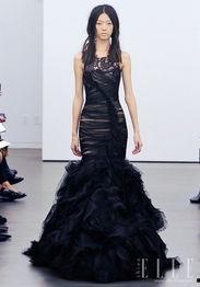 黑婚纱图片,时尚与哀伤的完美融合  第3张